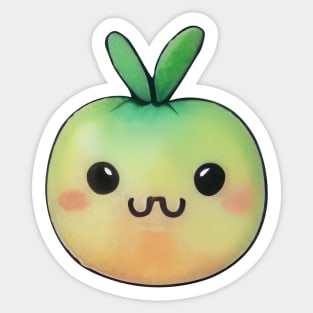 Smirking apple Sticker